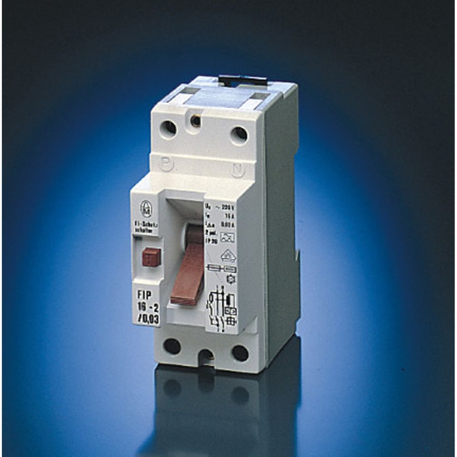 Modules de distribution de courant SCHROFF selon DIN 43880, Interrupteur de sécurité FI, 16 A, 30 mA