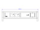 BACHMANN DESK 2xUTE 1xUSB C 60W 1xCM GST18