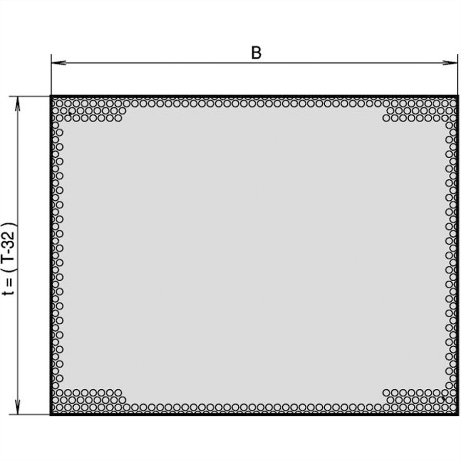 Plaque de recouvrement SCHROFF EuropacPRO pour rail horizontal type L, Light, 84 CV, 175 mm
