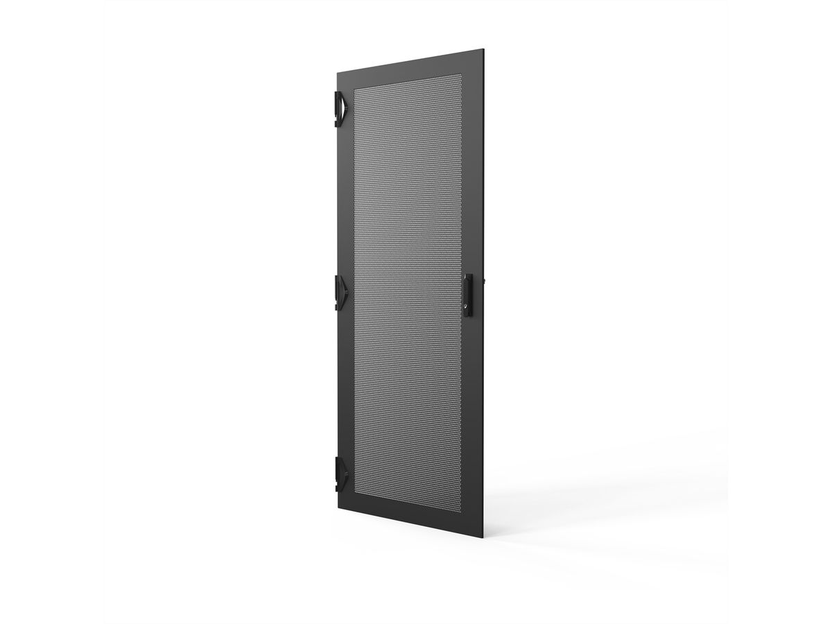 SCHROFF Porte 1200H 800L perforée  IP20 fermeture 3 points RAL7021