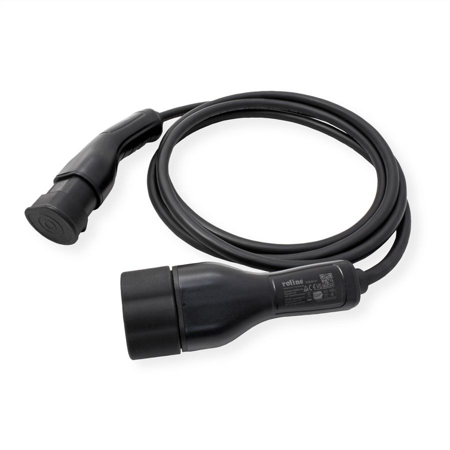 ROLINE Câble de recharge VE type2, 3-Phases, 480VAC (3P+N+E), 16 A, 11 kW, 7,5 m