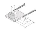 Glissière télescopique universelle SCHROFF, Slim, 2 U, 584L