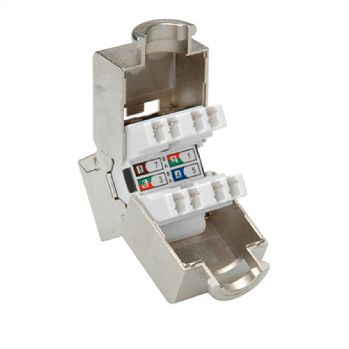 ROLINE Keystone Cat.6 (Classe E), blindé, sans outil, argent