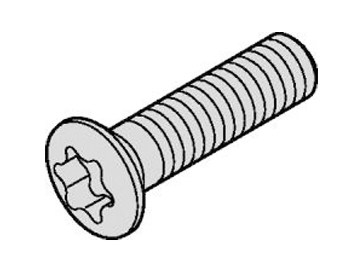 Vis à tête fraisée de SCHROFF, surélevée, empreinte cruciforme, M3x8 mm, acier nickelé