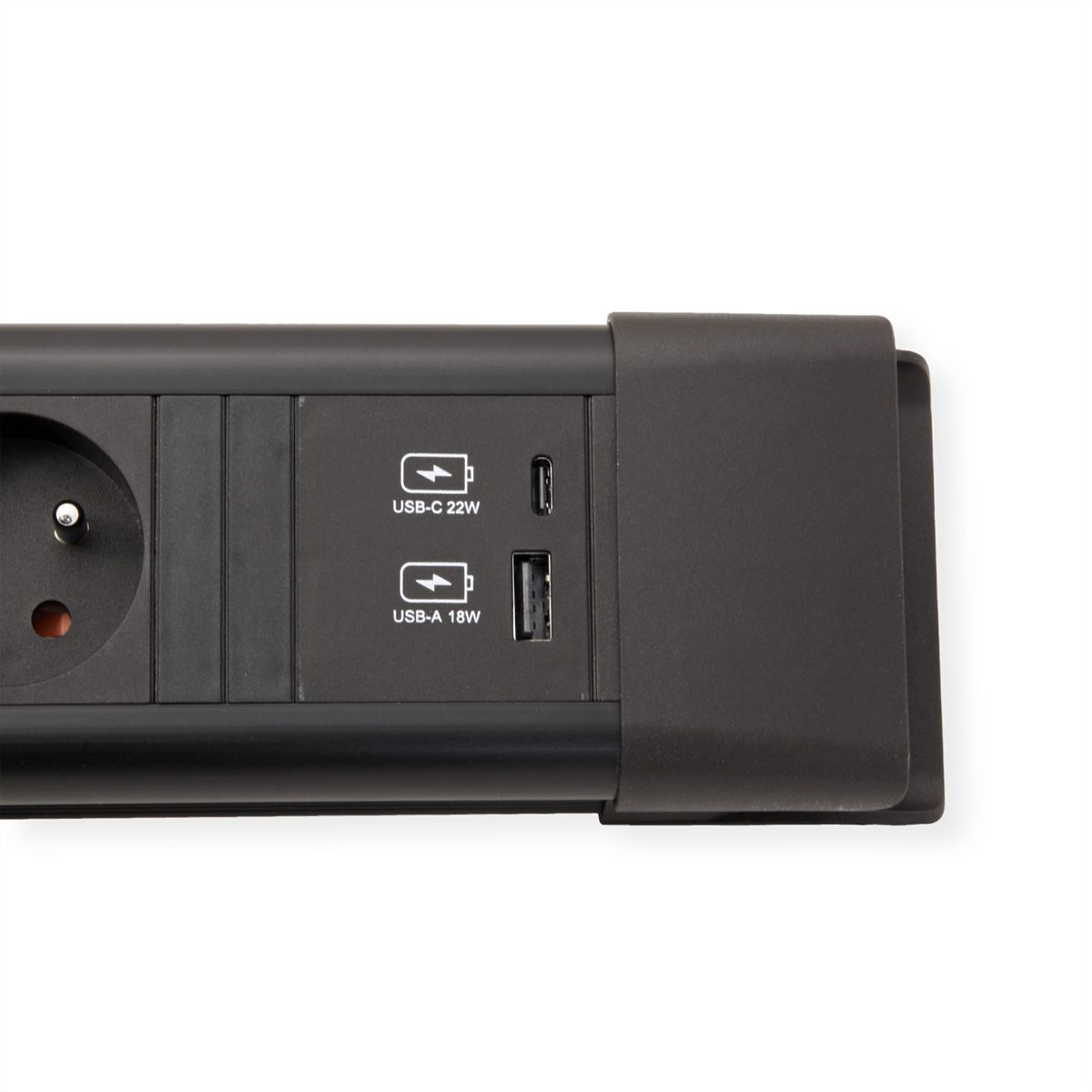 BACHMANN CONNECTUS 6xUTE , 1xinterrupteur 1xUSB A/C 22W 2,0m CEE7/7 noir