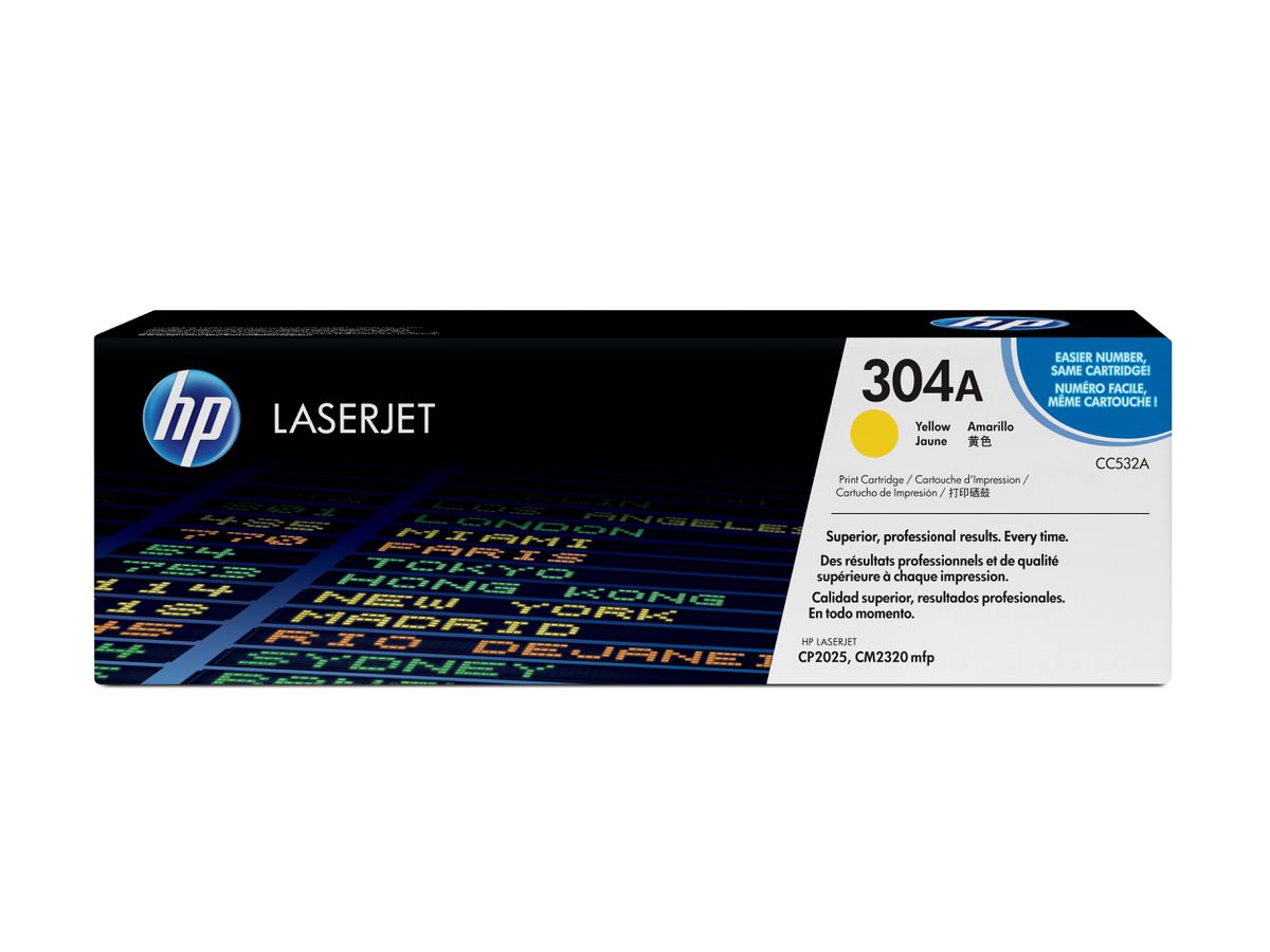 HP 304A toner LaserJet jaune authentique