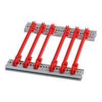 Rail de guidage SCHROFF type standard, PC, 220 mm, 2 mm de largeur de rainure, rouge, 10 pièces