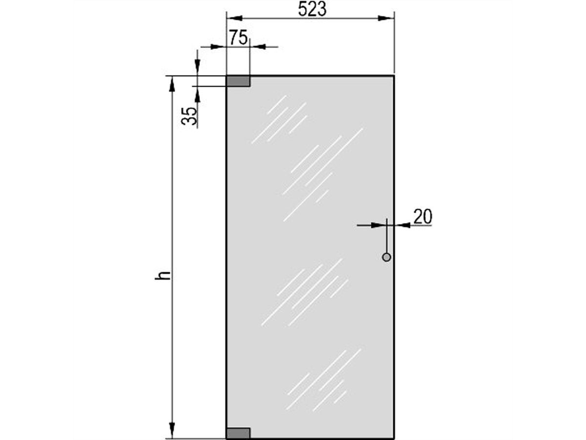 SCHROFF Eurorack, porte en verre, angle d'ouverture de 120°, 20 U 600W