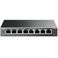 TP-Link TL-SG108PE commutateur réseau Non-géré L2 Gigabit Ethernet (10/100/1000) Connexion Ethernet, supportant l'alimentation via ce port (PoE) Noir