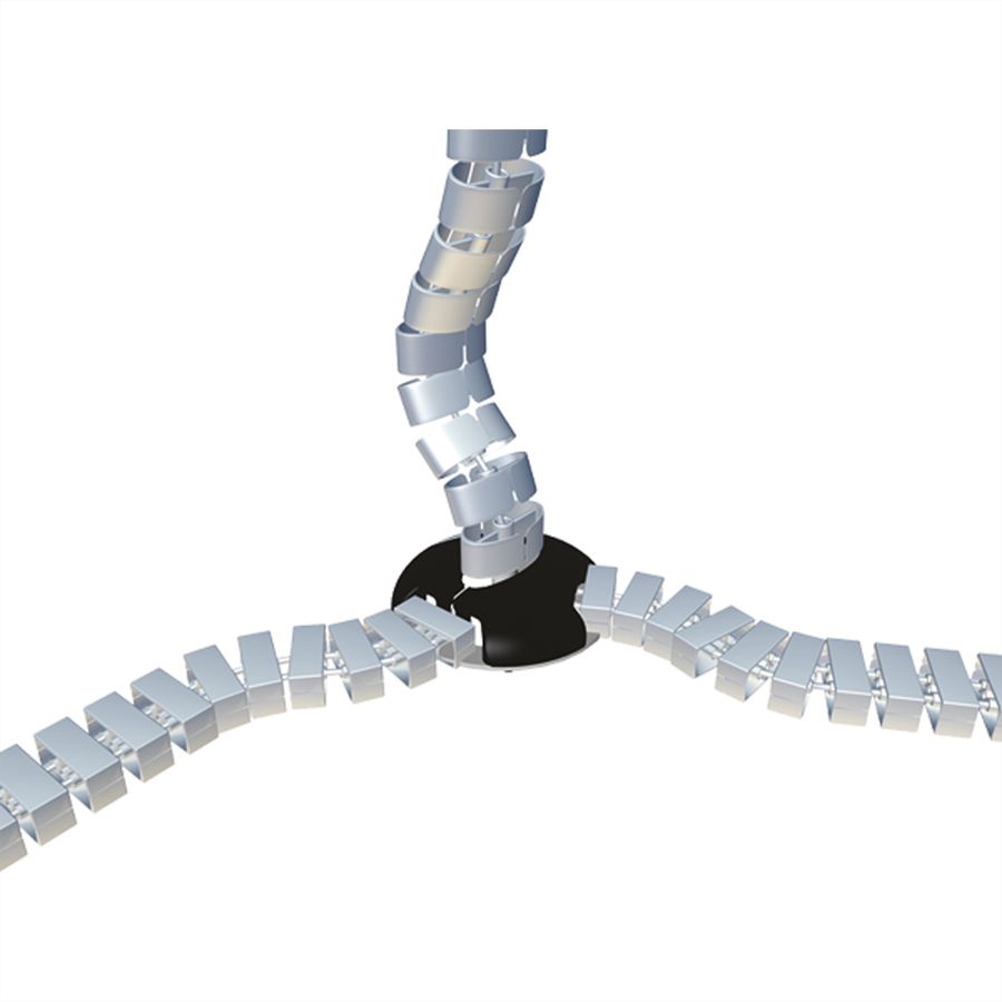 BACHMANN Distributeur Easy-Switch avec raccordement vertical Kabelschlange® Premium noir