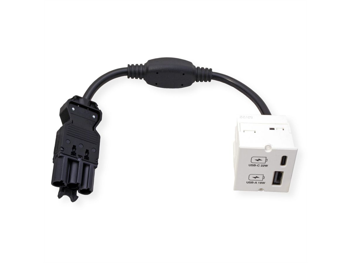 BACHMANN USB A/C 22Watt Charger CM blanc, blanc