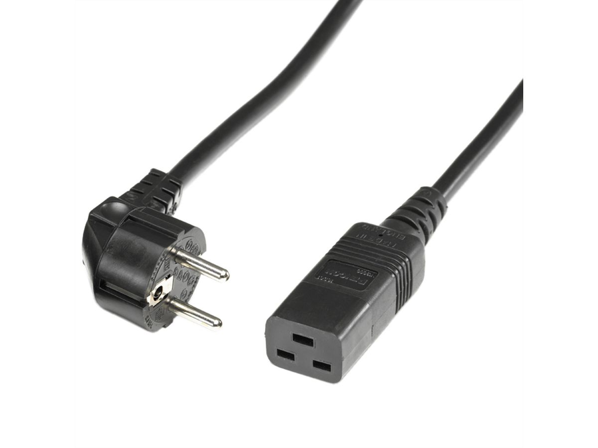 BACHMANN Câble 2P+T - IEC320-C19 16A/250V, noir, 3 m