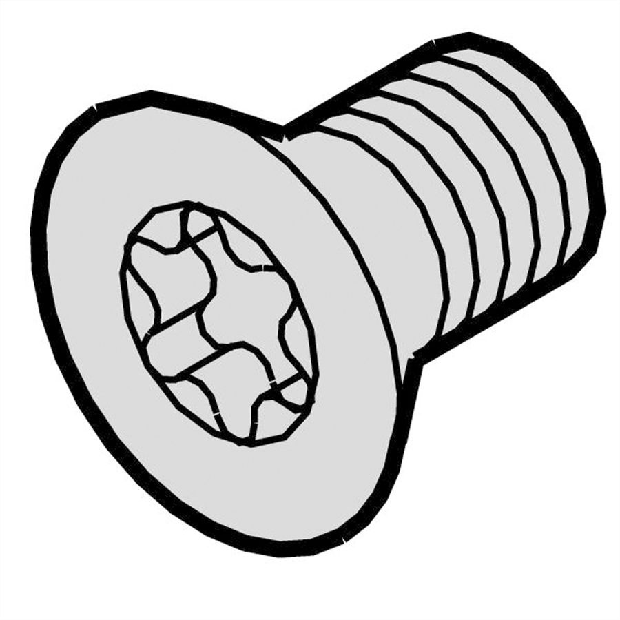 Vis à tête fraisée de SCHROFF, Torx M4x14 mm, acier zingué