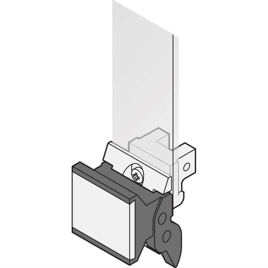 Poignée d'extracteur SCHROFF, forme trapézoïdale, type 2, RAL 9005, sans goupille d'alignement