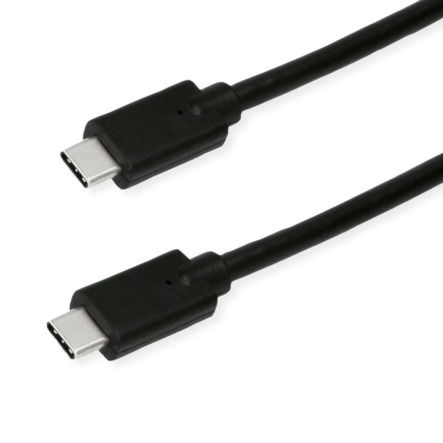 ROLINE GREEN Câble USB 3.2 Gen 2x2, C-C, M/M, 4K UHD-1, 20Gbit/s, Emark, 100W, noir, 1 m