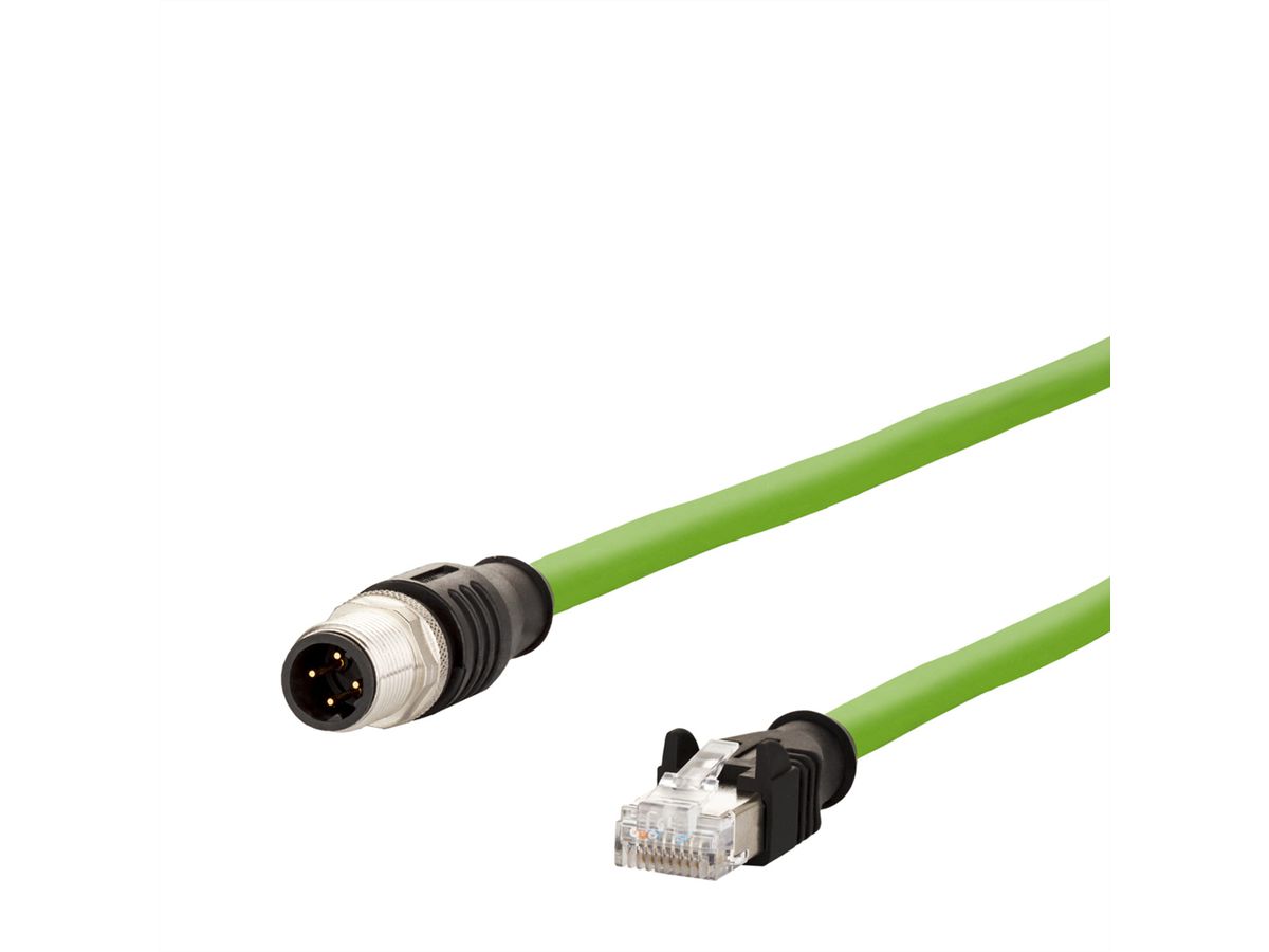 METZ CONNECT Câble Ethernet industriel M12-RJ45, codage D, 1 m