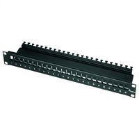 TELEGÄRTNER Panneau 19" pour modules, 1 UH vide, noir