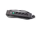 BACHMANN CONNECTUS 4xUTE , 1xinterrupteur 2,0m CEE7/7 noir