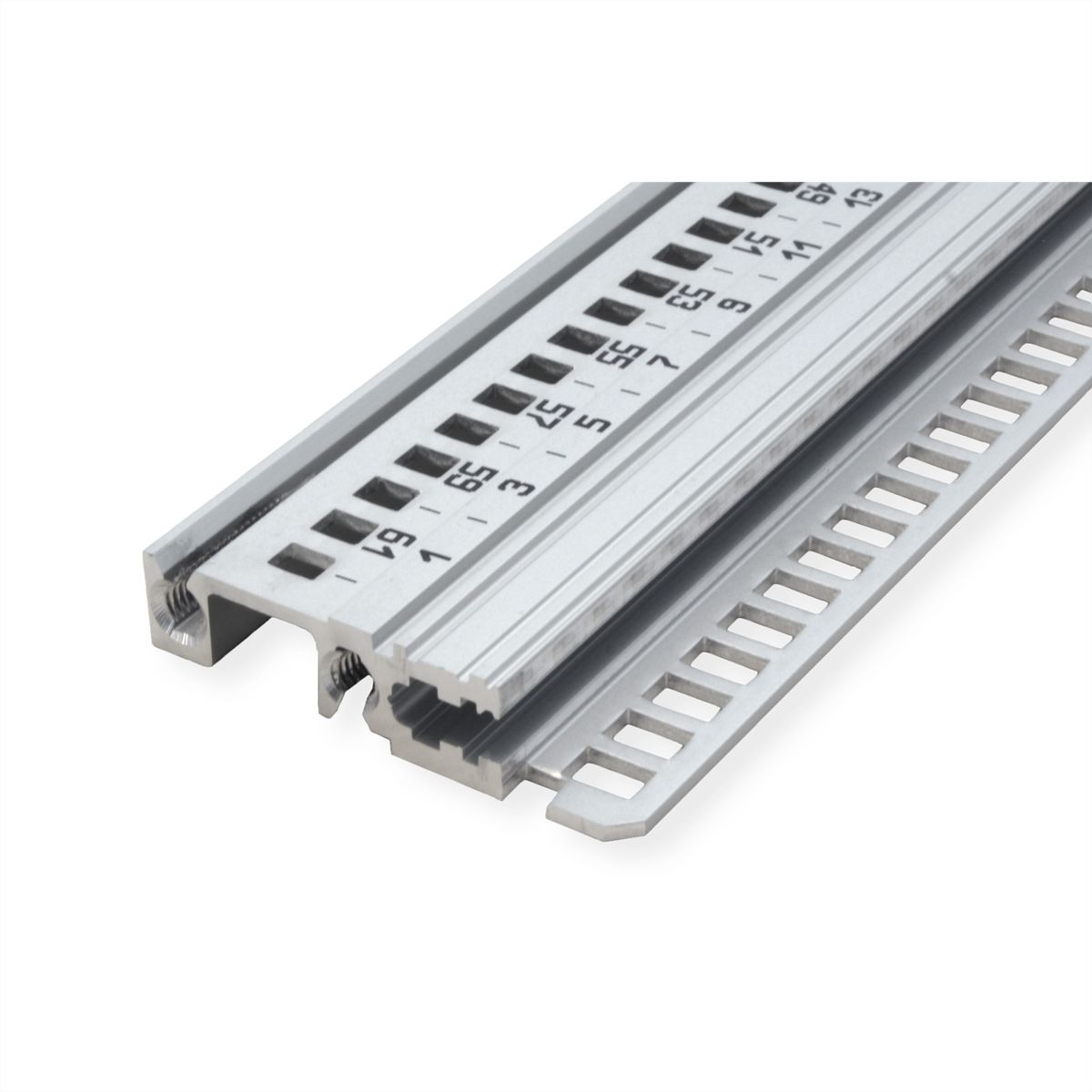 Rail horizontal SCHROFF, avant, type H-LD, lourd, lèvre longue, pour application IEEE, 63 HP