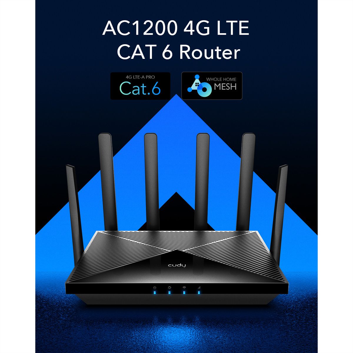 CUDY LT700 AC1200 Routeur WiFi 4G, LTE-Cat6 Gigabit