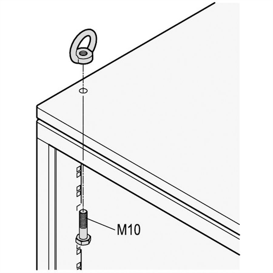 SCHROFF Eurorack Œil de levage pour capot supérieur surélevé