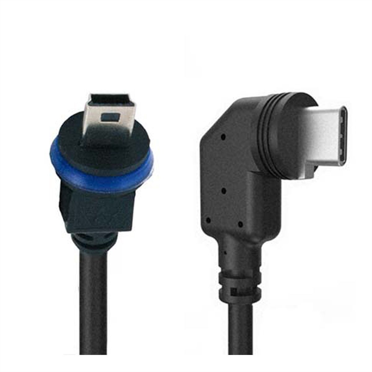 MOBOTIX 7 Câble MiniUSB-C à MiniUSB, coudé, 1m (pour RS232 Box)