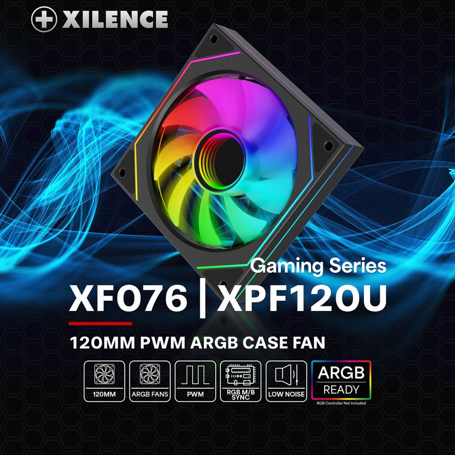 XILENCE XF076 Ventilateur de boîtier, avec Design Infinity Mirror
