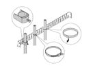 SCHROFF Epcase Rail support de câbles, 600W, RAL 7035