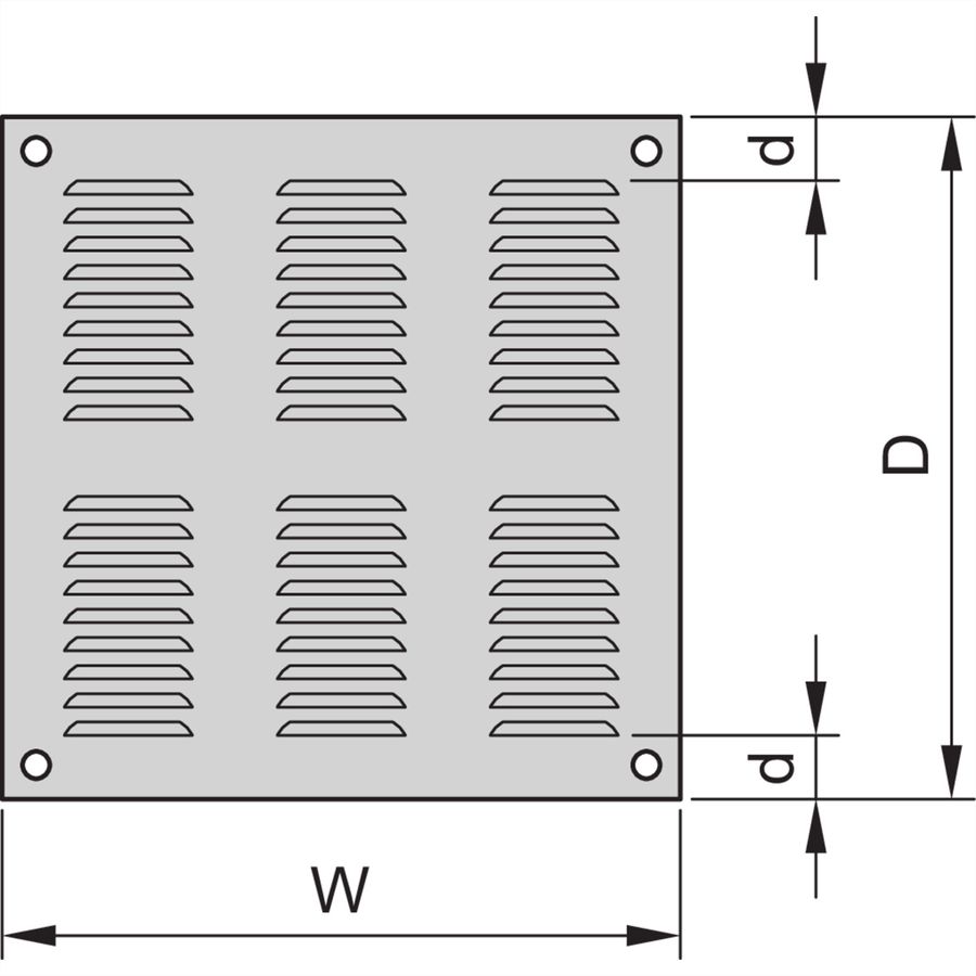 SCHROFF Eurorack Couvercle supérieur affleurant, persienné , RAL 7021, 600W 800D