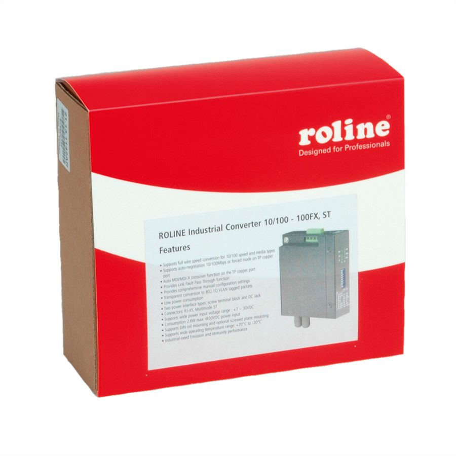 ROLINE Convertisseur industriel RJ-45, ST