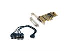 EXSYS EX-45368 Carte PCIe 8x série avec cache LP et câble octopus