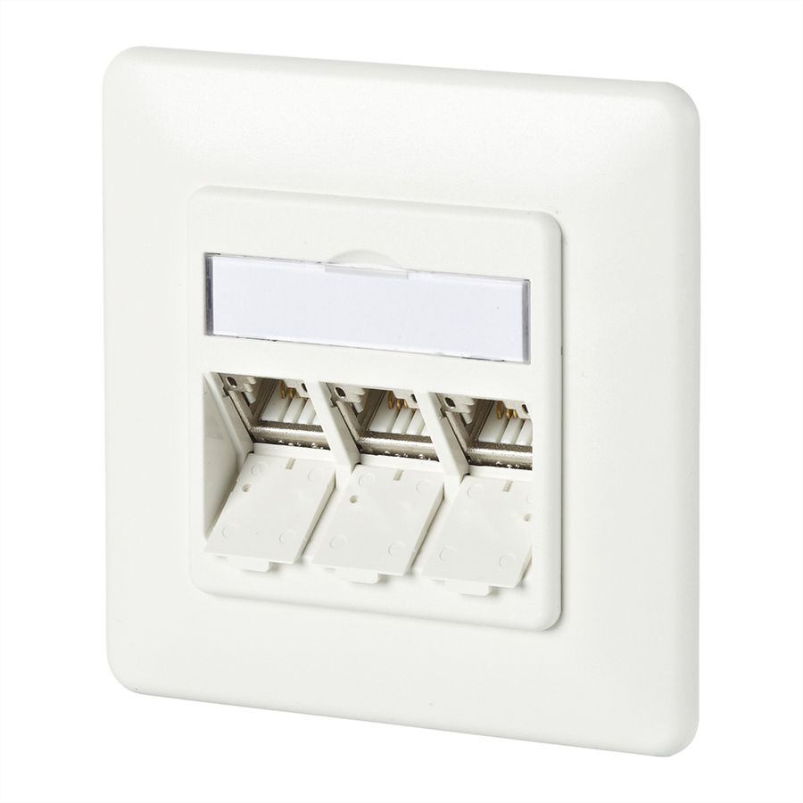 METZ CONNECT C6Amodul 3 ports 180°M UP blanc pur