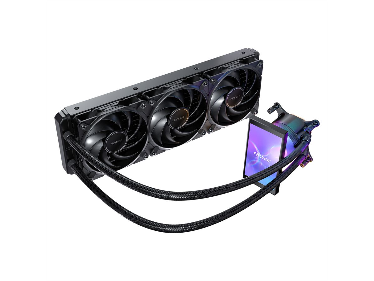 ANTEC Vortex VIEW 360 Refroidisseur liquide ARGB pour processeur, avec écran LCD rotatif, noir