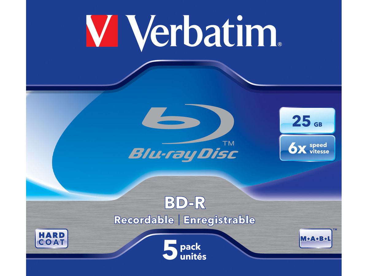 Verbatim 43715 disque vierge Blu-Ray BD-R 25 Go 5 pièce(s)