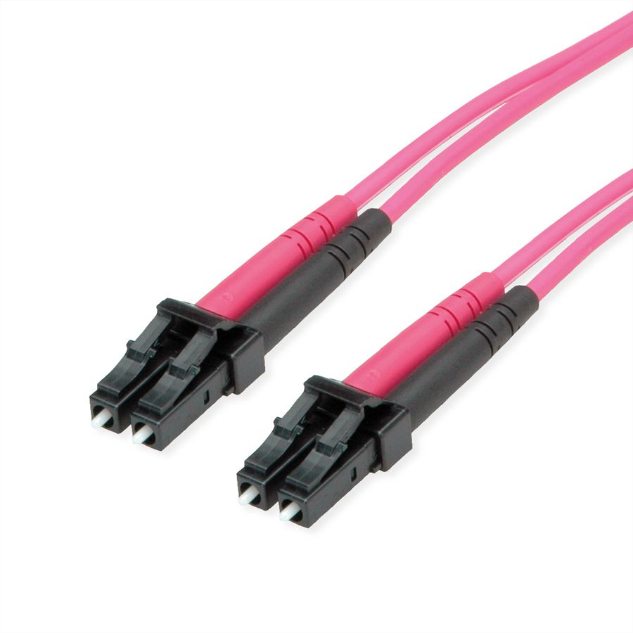 TELEGÄRTNER Cordon FO 2x G50/125 OM4, 1x LC Duplex - 1x LC Duplex, violet, 1 m