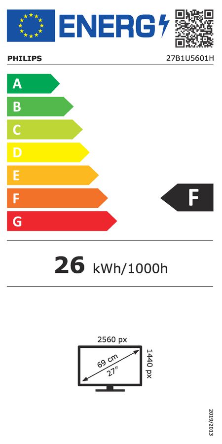 Philips 5000 series 27B1U5601H/00 LED display 68,6 cm (27") 2560 x 1440 pixels Quad HD LCD Noir