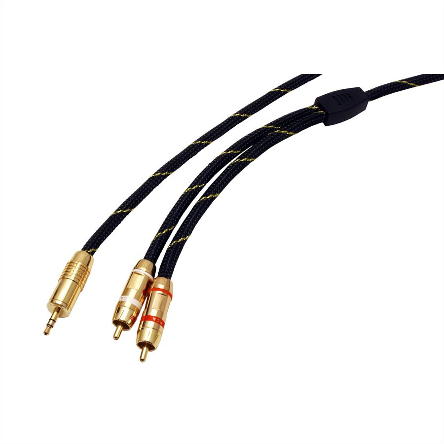 ROLINE GOLD Câble audio, 3,5mm Stéréo - 2x RCA, M / M, 5 m