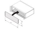 SCHROFF Face avant, pleine largeur, fendue, non blindée pour RatiopacPRO 3 U, AIR 4 U, 42 CV, 2,5 mm, alu