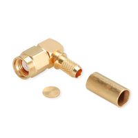 TELEGÄRTNER Connecteur R-SMA coudé, pour RG-58C/U souder/sertir