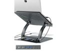 EXSYS EX-1224HM Support pour ordinateur portable, avec station d'accueil USB-C 7 en 1 amovible