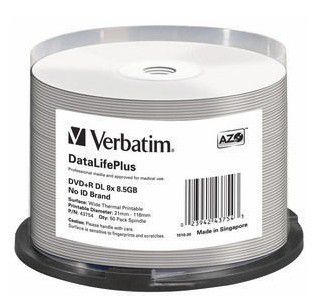 Verbatim DataLifePlus 8,5 Go DVD+R DL 50 pièce(s)