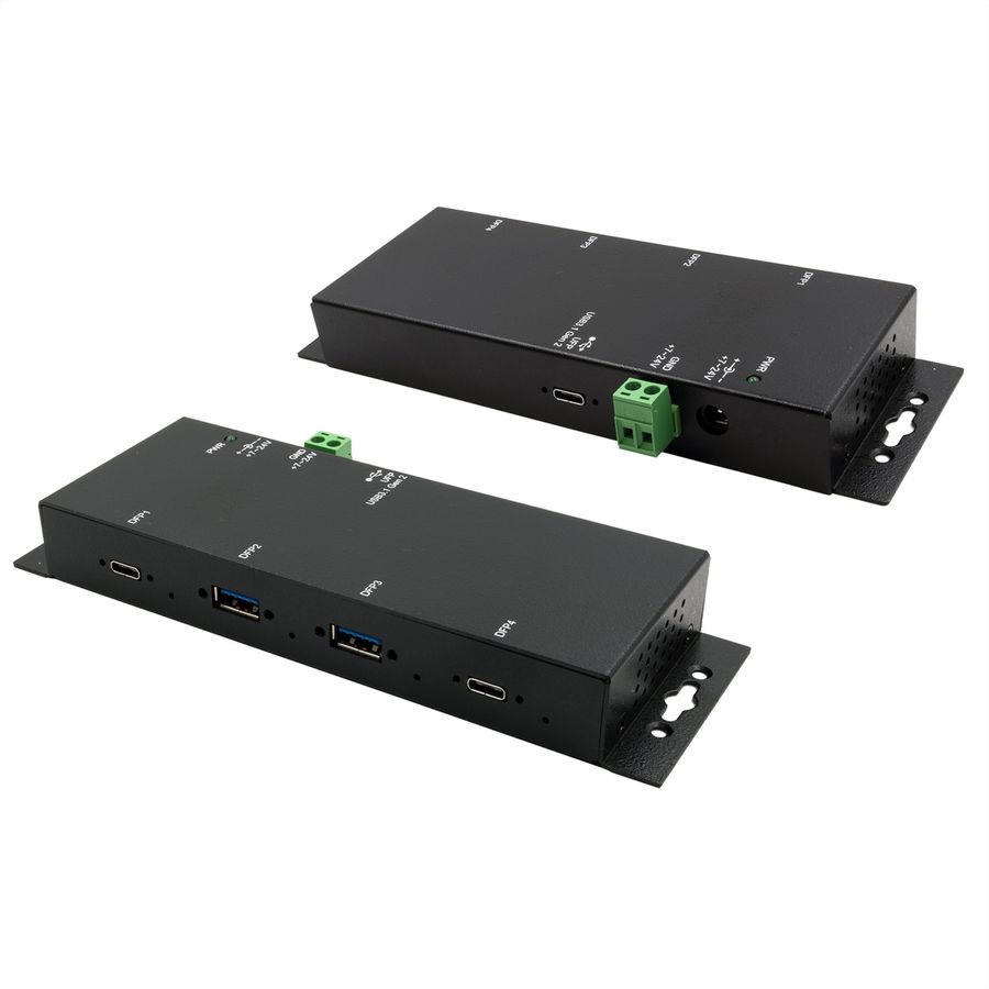 EXSYS EX-1234HMVS Hub USB 3.2 Gen2 à 4 ports, avec 2x USB-C et 2x USB-A