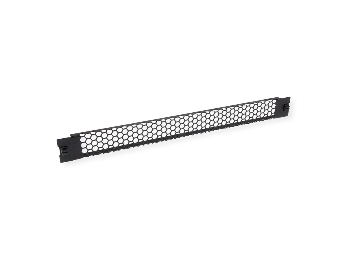 VALUE Cache d'aération 19" Snap-in, 1 UH, noir