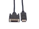 ROLINE Câble DisplayPort DP M - DVI M, noir, 1,5 m