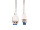 VALUE Câble USB 3.2 Gen 1 Type A-B, blanc, 1,8 m