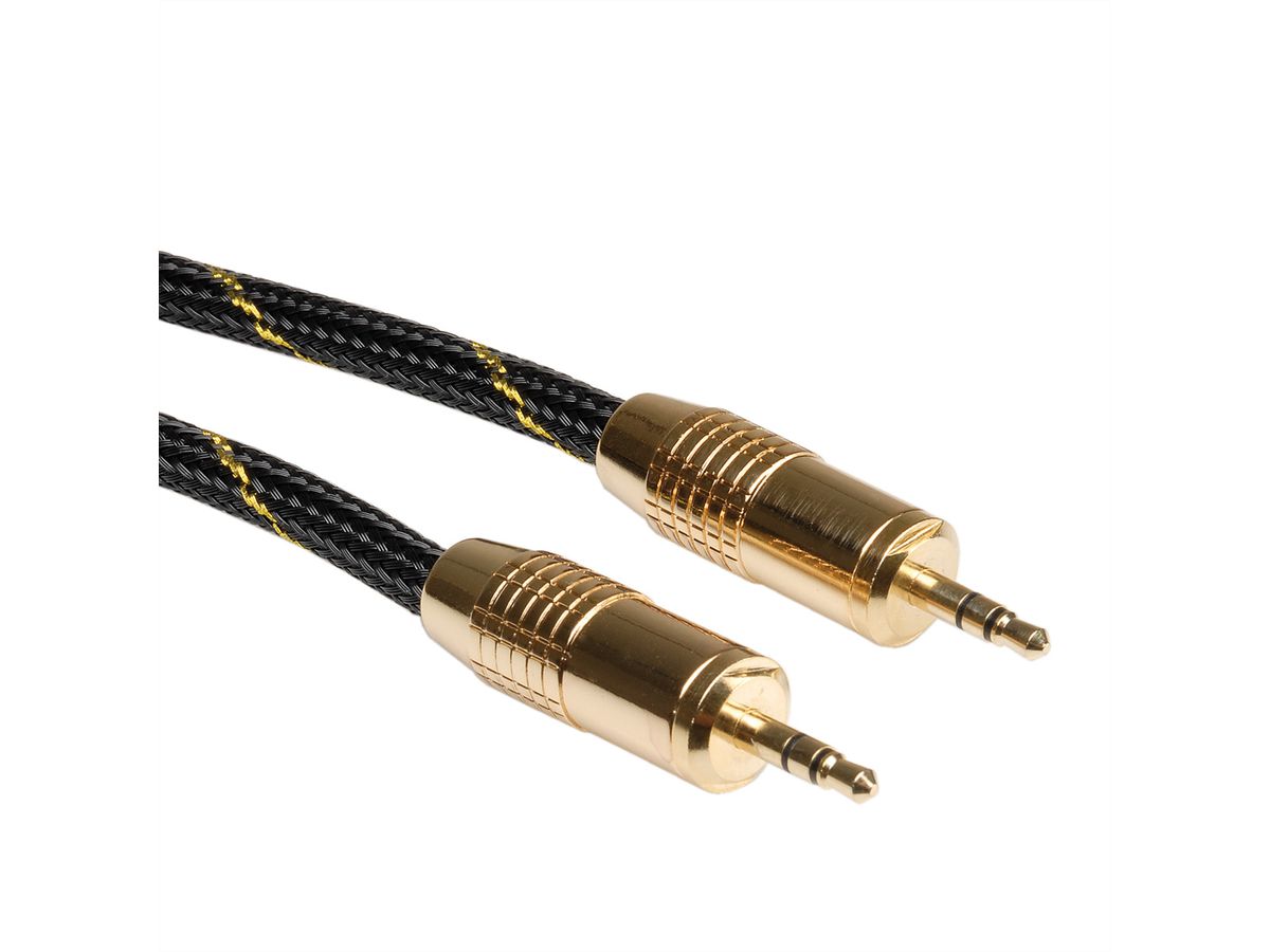 ROLINE GOLD Câble de raccordement 3,5mm audio M / M, 10 m