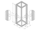 Armoire Eurorack SCHROFF sans portes, 34 U 1600H 600W 600D, RAL 7021