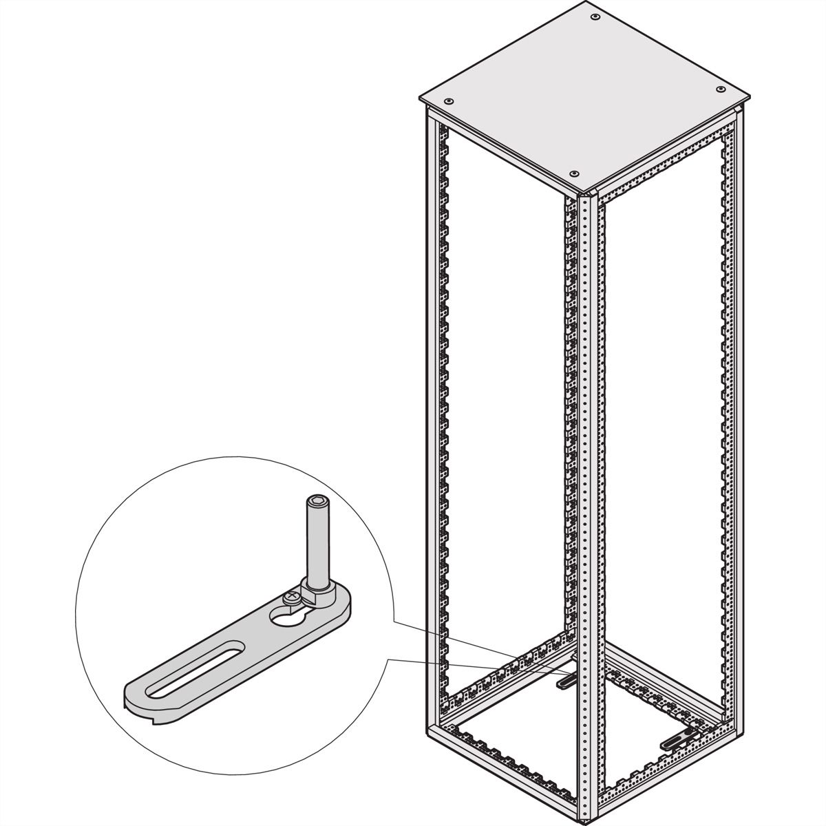 Protection contre le renversement SCHROFF Varistar pour montage au sol