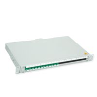 TELEGÄRTNER BASIS V Panneau fibre optique avec coupleurs & Pigtails , 12x LC Duplex, vert, OS2 APC