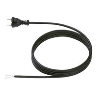 BACHMANN Câble avec connecteur 2x1,0 3m, H05VV-F noir Connecteur/fils ouverts